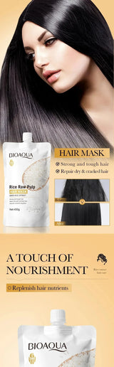 Rice Conditioner Penetrates the Hair Core, Replenishes Hair Nutrients, Repairs Damaged Cuticles, and Improves Dryness, Split Ends, Frizz, and Other Hair Damage Caused by Blow-Drying, Ironing, and Dyeing.