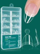 Nailpop Soft Gel Tips For Nails Acrylic Material Half Almond Artificial Nail Capsule Accessories Tool Art Salon 120pcs/box