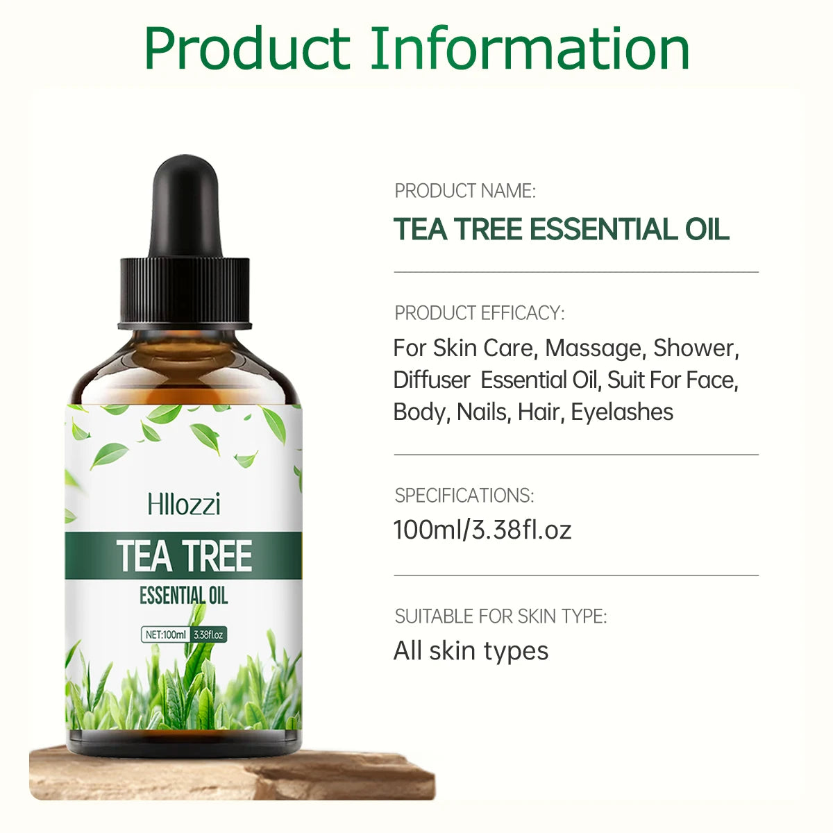 100ml/60ml/30ml tea tree essential oil for body care, hair care, facial care, hydration, aromatherapy, humidifier Aromatherapy