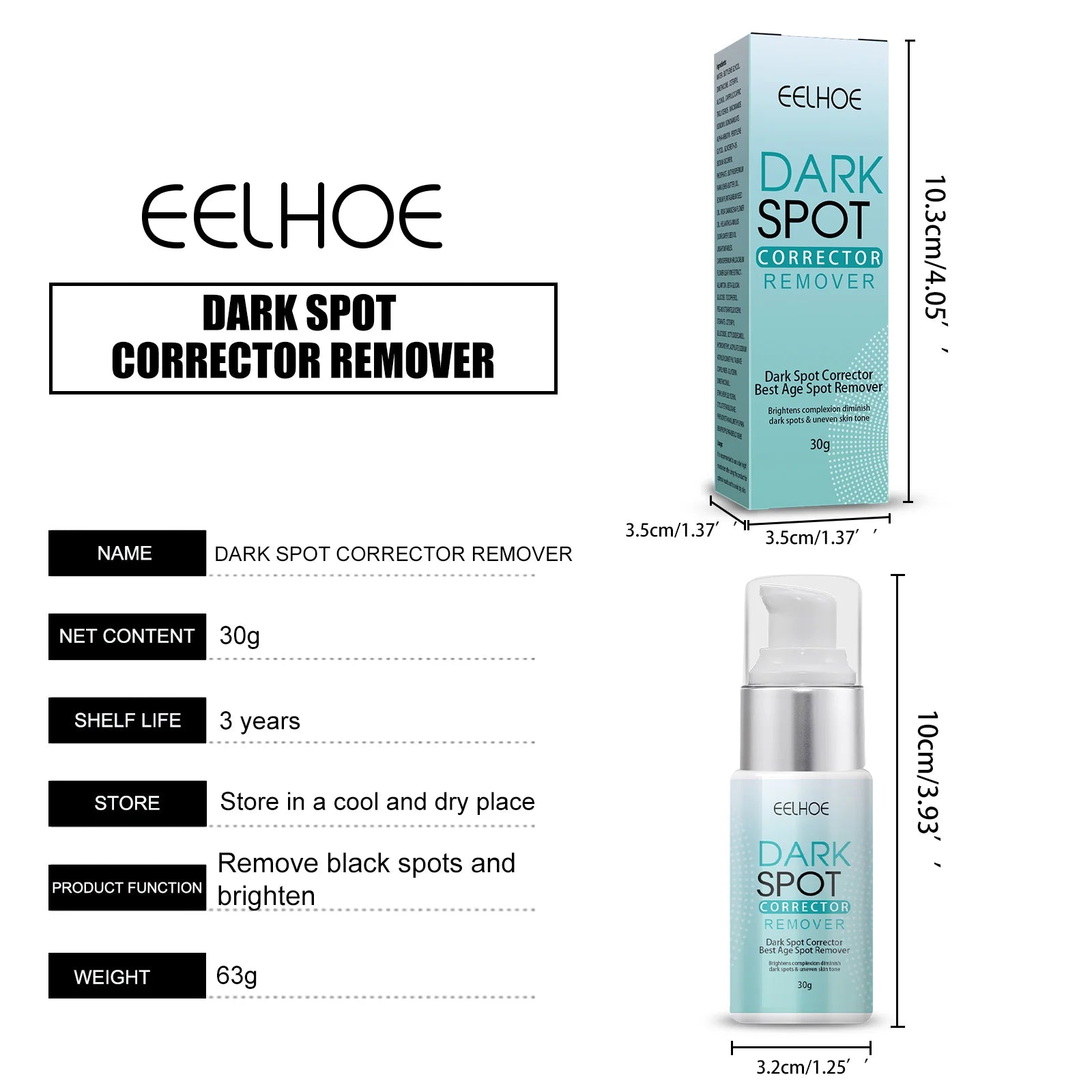 Freckle Whitening Cream Nicotinamide Fade Dark Spot Blemish Acne Mark Brightening Lightening Pigmentation Correction Cream