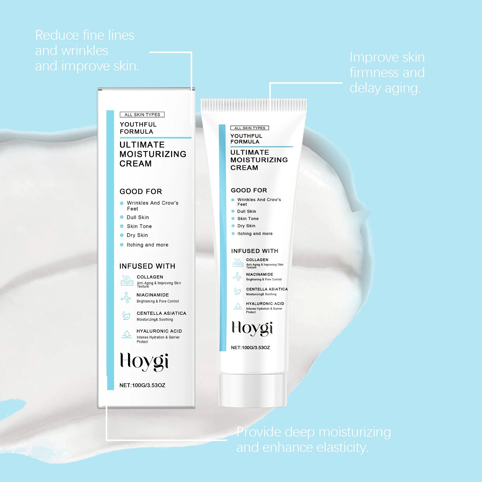 Centella Moisturizing Cream Hyaluronic Acid Daily Nourishing Cream Strengthen Barrier Rejuvenation Oil Control Brighten Skin Car