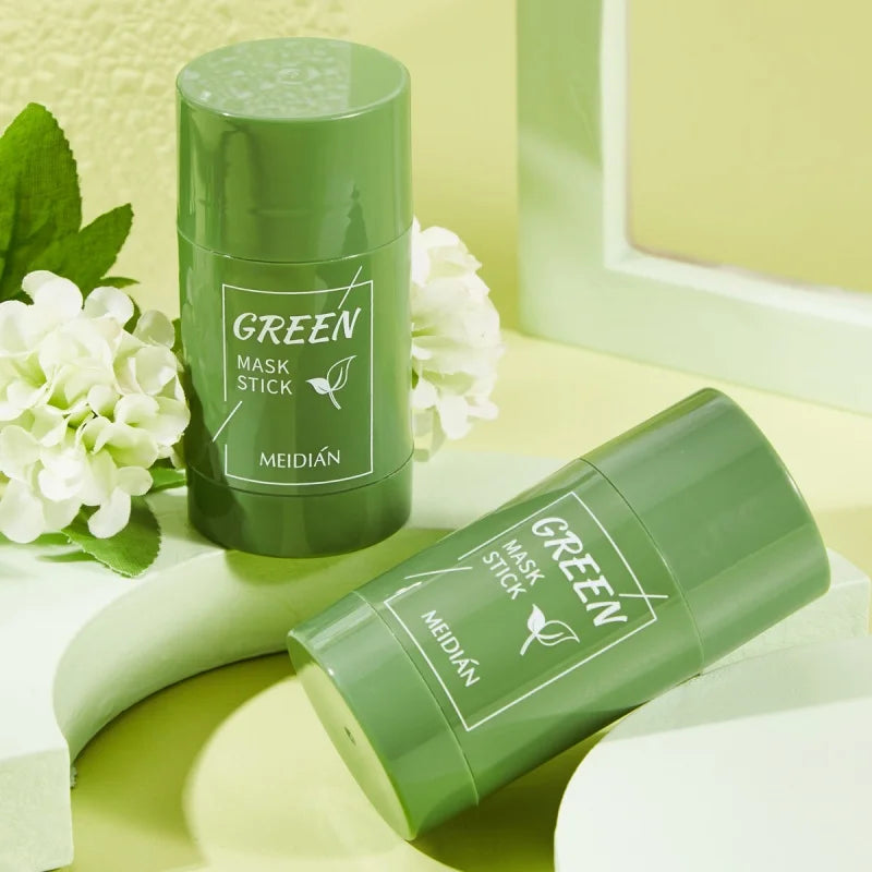 Original Facial Remove Blackhead Green Tea Solid Mask Treat Acne Blemish Black Dots Clean Stick Cream Shrink Pores Skin Care  ﻿