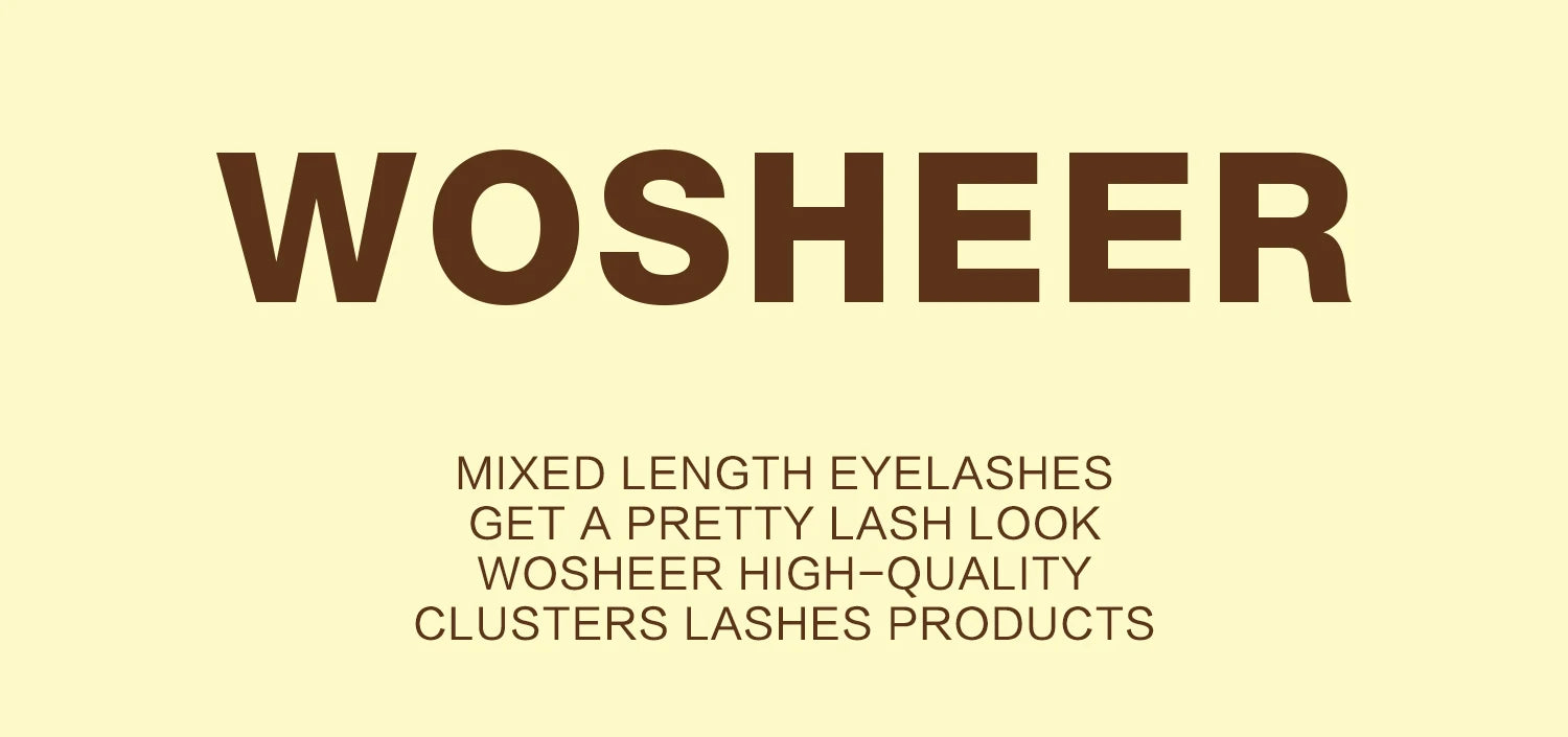 WOSHEER Eyelash Clusters Kit Thick Individual Lashes Lash Bond And Seal And Remover Faux Mink Lashes Eyelash Extension DIY