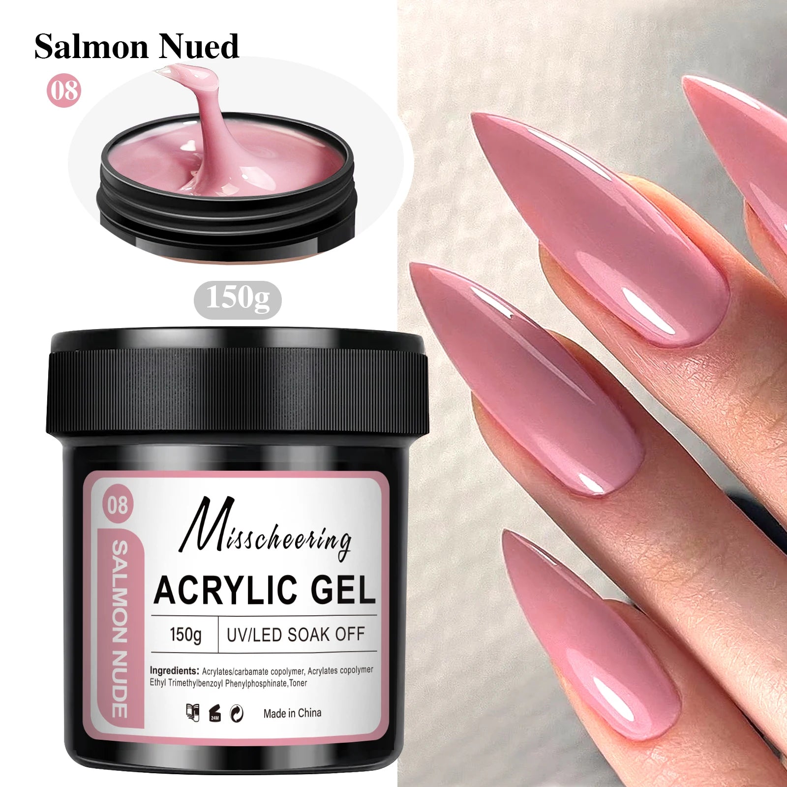 150g Large Capacity Nail Extension Gel Acrylic Semi-Permanent UV/LED Gel Varnish Suitable for DIY Design Nail Art Extension Tool