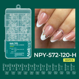 Nailpop Soft Gel Tips For Nails Acrylic Material Half Almond Artificial Nail Capsule Accessories Tool Art Salon 120pcs/box