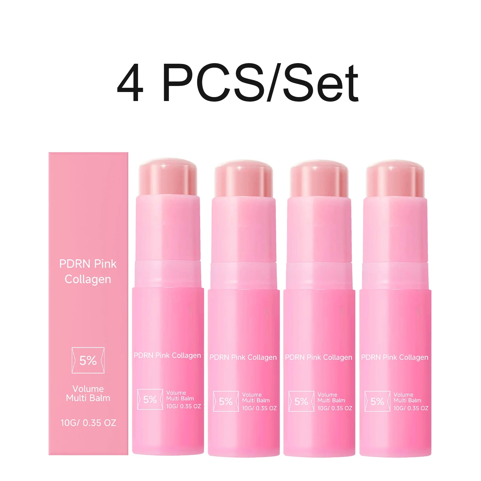 PDRN Pink Collagen Volume Multi Balm Stick&Serum 5% Volufiline Hydrating Firming Repair Balm for Face Neck Eye Area Skincare