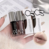 1Pc Lip Gloss Mirror Moisturizing Gothic Pure Black Silver Fine Flash Low Saturation Lip Glazed Lasting Lip Makeup Halloween