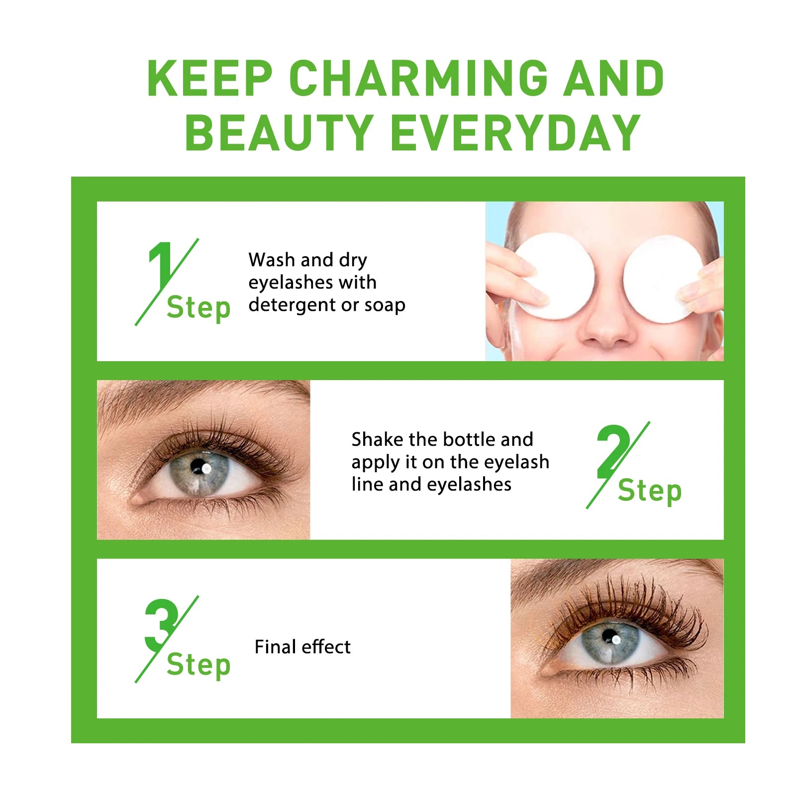 Castor Oil Eyelash Growth Serum With Brush Multipurpose Hair Eyebrow Eyelash Growth Thick Essence Nourishing Moisturize Liquid