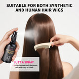 Wig Shampoo, Wig Hair Care, Coconut Oil Formula for Dry Hair, Hydrates & Smooths, Anti-Frizz, Easy Combing, Extends Service Wig