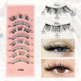 1/2 Pair Reusable Magnetic Eyelashes Tweezers Set Faux Mink Lashes Handmade 3D Natural False Eyelashes and Magnetic Tweezers Set