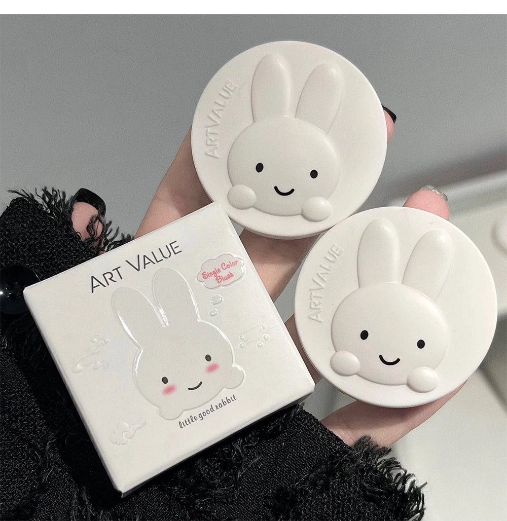 Monochrome Blush Palette Matte Peach Rouge Cute Bunny Rose Red Cheek Tint Blusher Powder Natural Face Contouring Shadow Makeup