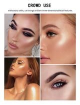 Natural Diamond Highlighter Powder 5 Color Shimmer Contour Nose Shadow Brightening Face Makeup Cosmetics Palette
