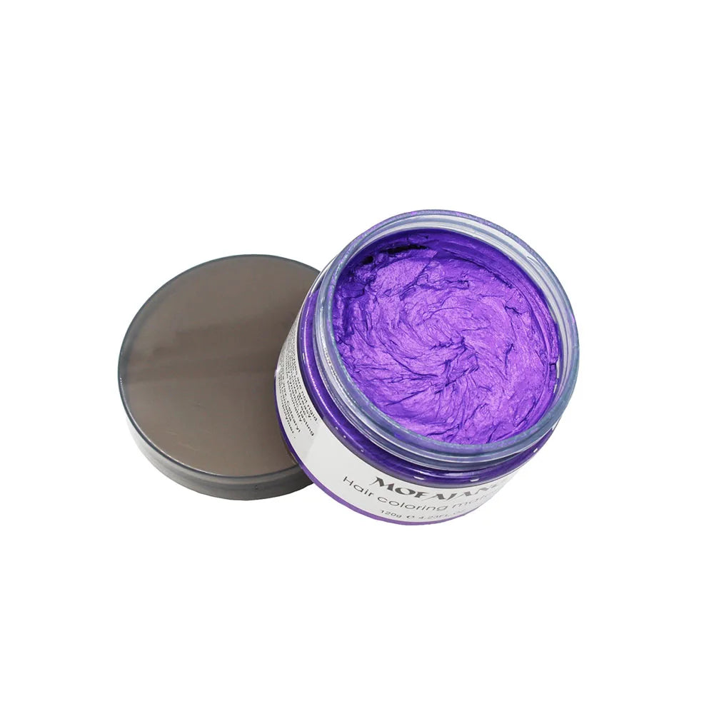 Mofajang Color Hair Wax Dye Styling Pomade Silver Grandma Grey Disposable Natural  Strong Gel Cream   for Women Men