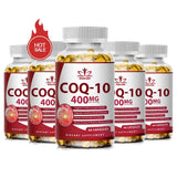 120pcs Organic Q10 Coenzyme 400mg Capsules Cardiovascular and Heart Health Energy Vitamins Beauty and Health