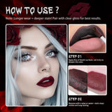 2Pcs Matte Bloody Lip Stain Long-Lasting Water-Resistant Liquid Lipstick Gothic Vampire Halloween Party Lip Tint Cosmetics