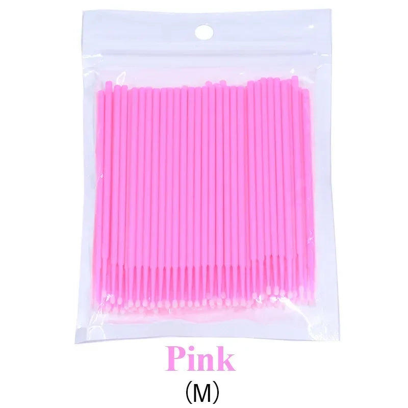 500/1000PCS Crystal Colorful Eyelash Cleaning Micro Brush Beauty Makeup Remover Tool Wholesaler