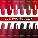 MEET ACROSS 7ml Wine Red Gel Nail Polish Long-Lasting French Style Gel Nail Supplies For Manicure DIY Design Nail Art Varnish