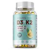 VITAMIN D3&K2 - Nerve, Muscle, Heart, Bone and Dental Health, Immune System Health