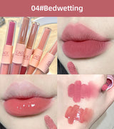CACE Double Head Lip Gloss Sexy Red Lip Makeup Lip Mud Mirror Water Gloss Lip Glaze Matte Lipstick Waterproof Korean Cosmetics