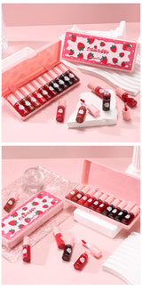 10 Pack Lipstick Water Stain Lip Lotion Lipstick Lasting Color Film Lipstick Water Light Stain Lipstick Water Non fading Lipstic