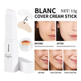 Foundation Stick Color Changing Foundation with Detachable Brush Blanc Cover Cream Stick Changing Hight Coverage Base Makeup