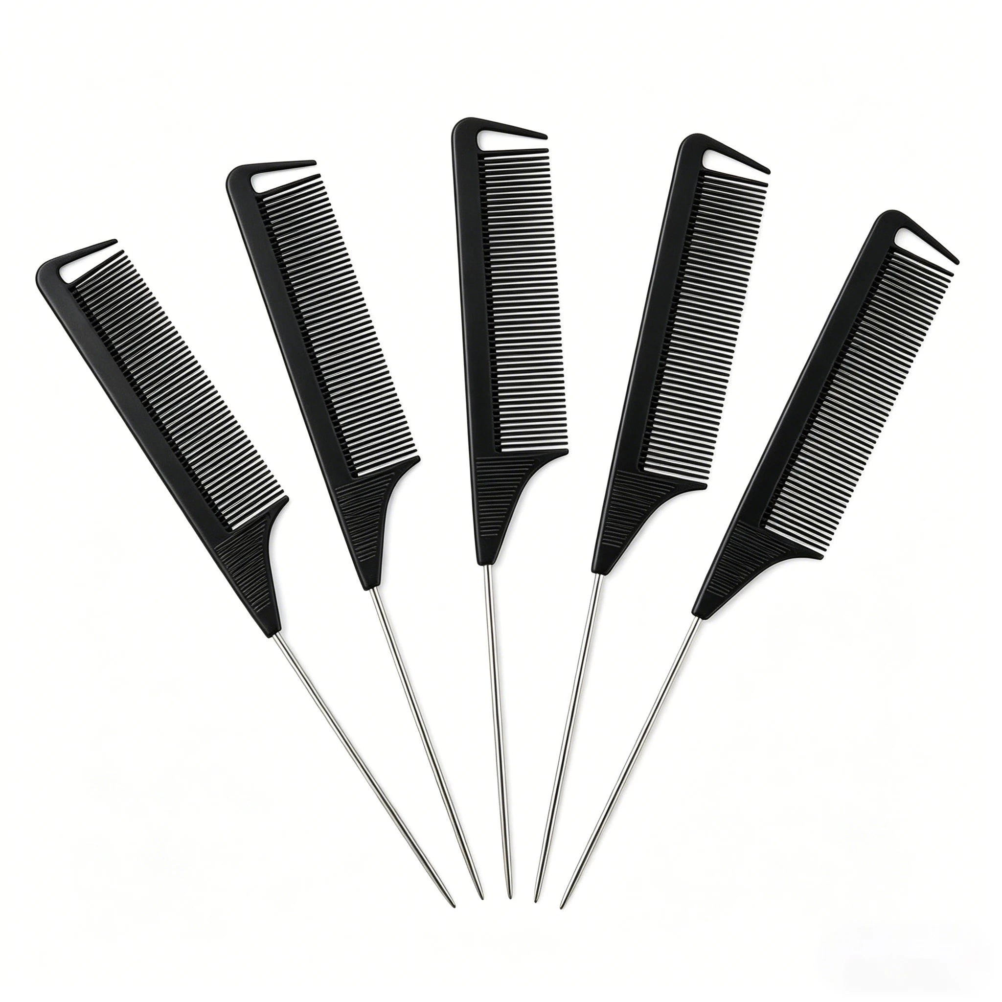 Pro Pointed Tail Salon Hairdressing Hair Styling Anti-static Comb Hair Brush Steel Needle Pin Rat Tail Combs Barber Accessories