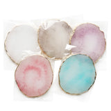 Round Resin Onyx Stone Nail Palette Nail Art Display Stand Gel Polish Tray Mixed Painting Pigment Tray Nail Art Display Stand