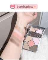 ART VALUE 7PC Makeup Sets Include 3 Colors Matte Lip Mud,1 Pressed Powder,1 Blush,1 Eyes Palette,1 Necklace Beauty Makeup Sets