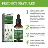 Rosemary Oil for Hair 50ml Scalp Treatment with Coconut Peppermint Oil Nourishing Hair Serum for Shine Strength All Hair Types