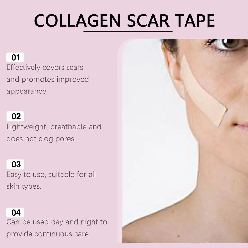1 Roll Silicone Scar Sheets , 4cmX150cm Self-Adhesive Scar Cover Tape Reusable and Effective Skin Care Strips collagen scar tape