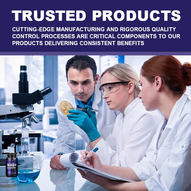 NAD+ Supplement - with Resveratrol, Enhances Cellular Vitality, Cell Repair, Anti-Aging, Antioxidant, Improves Energy, Focus