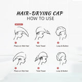Microfiber Hair Towel Wrap for Women, Shower Spa Head Wrap Hair Drying Hat Turban Microfiber Terry Dry Absorbent Quick Dry Hair