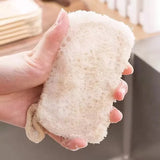 4-6Pcs Natural Loofah Exfoliating Sponges - Gentle Body Scrubber for Shower & Bath, Bamboo Fiber Cleaning Pads