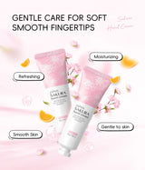 LAIKOU Sakura Hand Cream Hydrating Moisturizing Nourishing Smoothing Brightening Repairing Non‑Greasy For Dry Rough Skin 30g