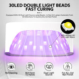 Rechargeable UV LED Nail Lamp With Automatic Sensing 30LEDS Cordless Nail Dryer for Curing Gel Polish Professional Manicure Tool