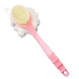 2-in-1 Double-sided Long Handle Shower Brush Exfoliating Soft Bristle Shower Tools Body Clean Shower Brush Gentle Cleaning Tools