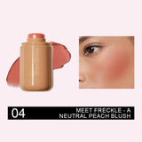 New Blush Stick 3-in-1 Cheek Lip Tinted Moistured Blush Stick Silky Brighten Blush Cream Blusher Cosmetics Tubes Matte Contour