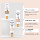 Protective BB Cream - Coverage for Facial Blemishes, Moisturizing, Daily Protection Tinted Moisturizer Light