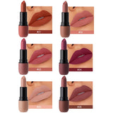 Matte Lipstick Long-Lasting Waterproof Classic High Pigment Velvet Topcoat Lip Cosmetics
