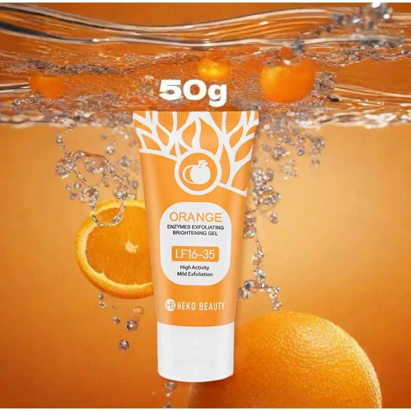 Orange Exfoliating Brightening Gel,Face Body Moisturizing Peeling Scrub,Deep gentle Cleaning Pores,Remove Blackheads Exfoliator
