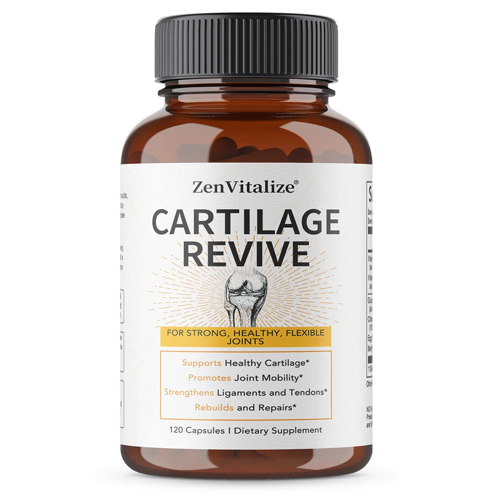 Cartilage Regeneration Supplement - Contains Type II Collagen, Glucosamine, MSM, Vitamin D3, Vitamin C - Promotes Joint Mobility