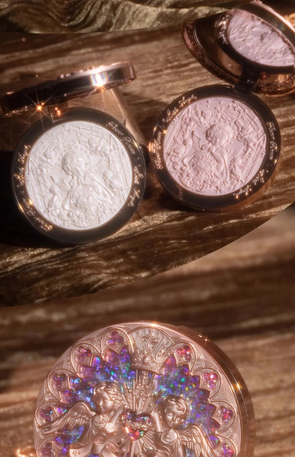 The Flower Knows Little Angel Collection Relief Highlight Face Powder Iluminador Makeup Contour Highlighter Palette 8g/0.3Fl.oz