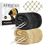 PeaKalo Authentic African Net Sponge-2Pcs Exfoliating Bath Shower Loofah Sponge, Gentle Back Scrubber for All Skin Types,Durable