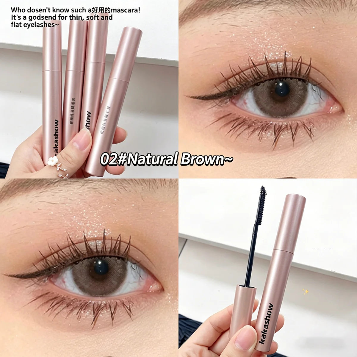 Long Lasting Curling Mascara, Waterproof & Sweatproof, No Clumping, Natural Lash Effect, Perfect for Daily Makeup