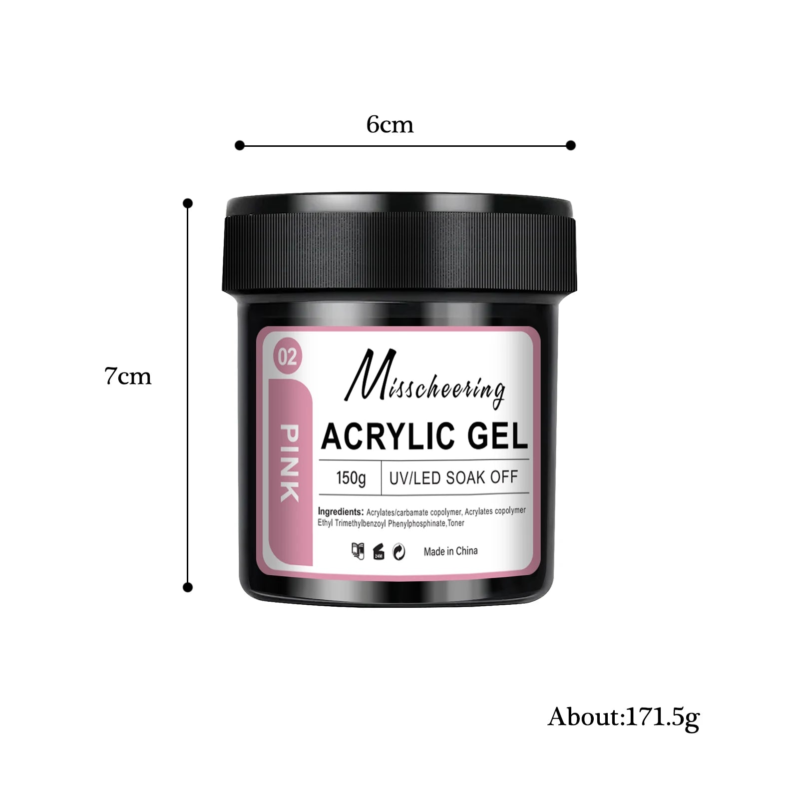150g Large Capacity Nail Extension Gel Acrylic Semi-Permanent UV/LED Gel Varnish Suitable for DIY Design Nail Art Extension Tool