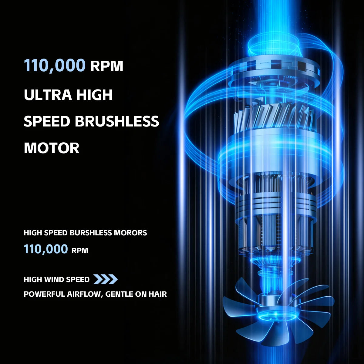 VGR Hair Dryer Professional Hot and Cold Adjustment 110000 RPM Blow Dryer Brushless Motor Hair Styling Blow Dryer Machine V-401