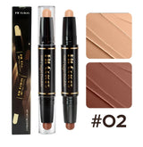 Double-head Highlight Shadow Stick Face Bronzer Contouring Pen Foundation Cream Concealer Makeup Base Beauty Women's Cosmetics