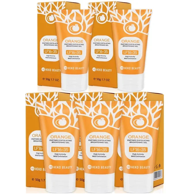 Orange Exfoliating Brightening Gel,Face Body Moisturizing Peeling Scrub,Deep gentle Cleaning Pores,Remove Blackheads Exfoliator
