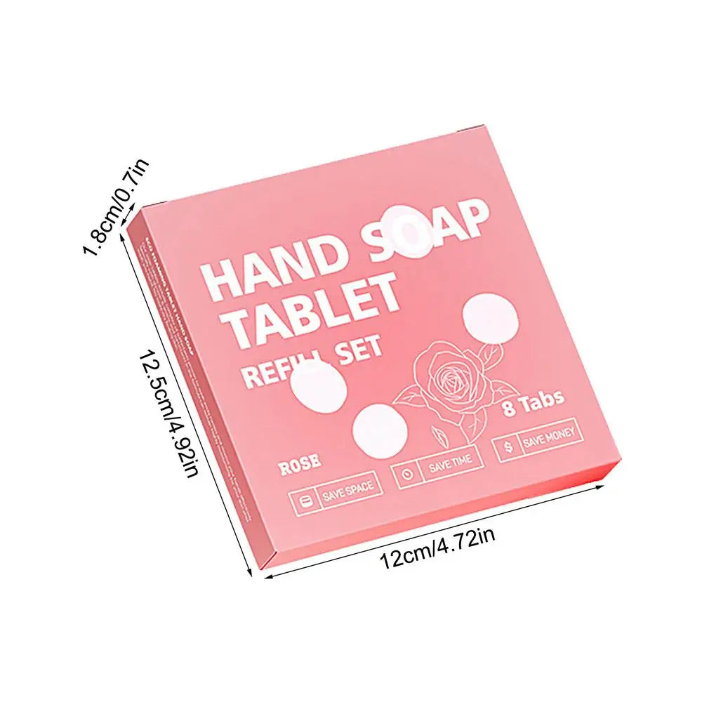 Hand Soap Tablet Refills 8pcs Foaming Hand Wash Tablet Refills Refreshing Fragrance Hand Washing Tool for Business Trip Travel