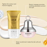 Tighten Skin Care Set Deep Hydration Face Massager Reduce Fine Lines Electric Eye Cream AH-8 Firming Neck Cream with Roller 120g